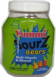 YUMMI BEAR MULTIVITAMIN MINERAL SOURZ 120 Chews