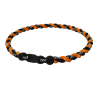 PHITEN TITANIUM TORNADO NECKLACE BLACK/ORANGE